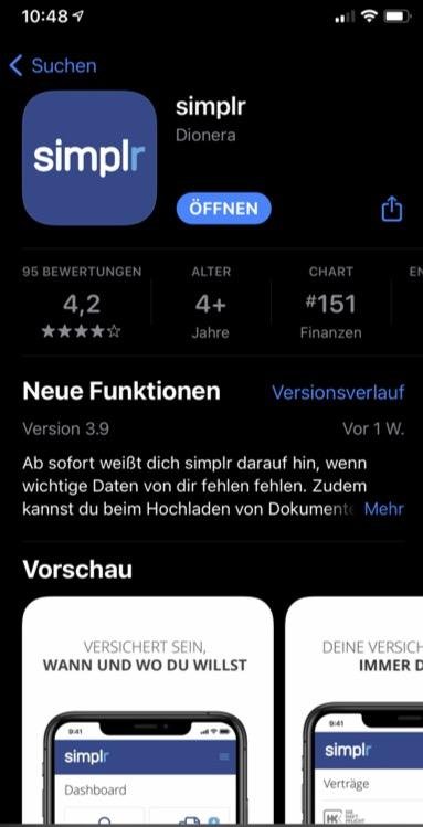 simplr im app store